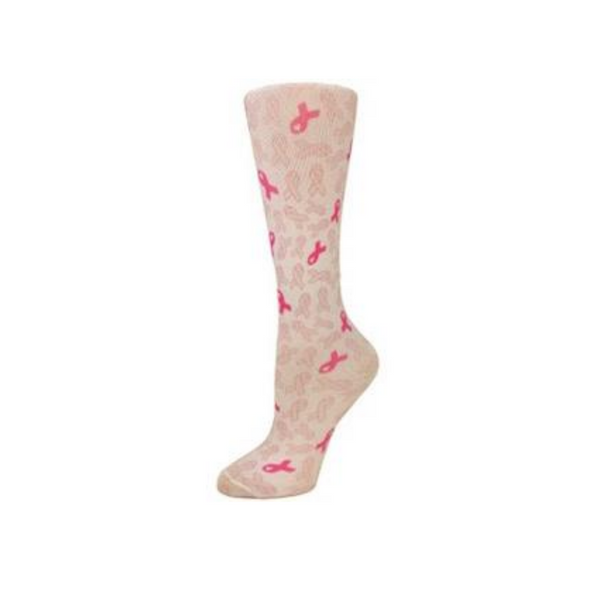 Breast Cancer Ribbon-Haute Socky